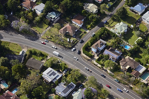 An aerial photo of Lismore.