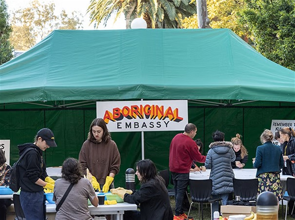 Aboriginal embassy tent