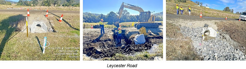 Work on Leycester Road.