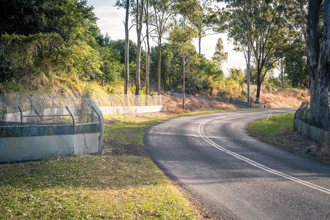 Koala fence on Skyline Road