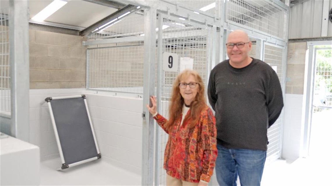 Lismore Mayor Steve Krieg with State Member for Lismore Janelle Saffin at the newly upgraded Animal Care Facility.